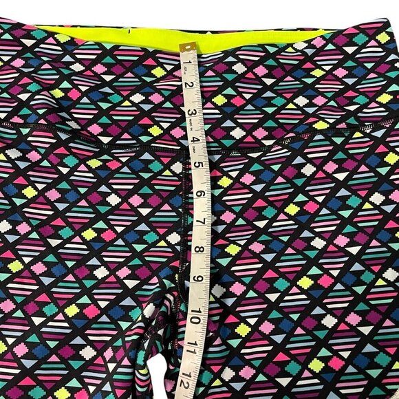 Victoria's Secret VSX Sport Womens Multi Colored Geometric Wide Waist Leggings L - Picture 10 of 12